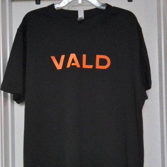 VALD Graphic Print T-Shirt Large Black/Orange - Picture 1 of 5